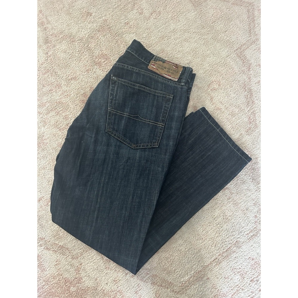 Ralph Lauren Denim & Supply Slouch Fit Blue Jeans Mens Size 36x34 Western Flag